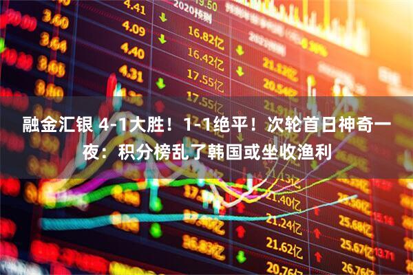 融金汇银 4-1大胜！1-1绝平！次轮首日神奇一夜：积分榜乱了韩国或坐收渔利